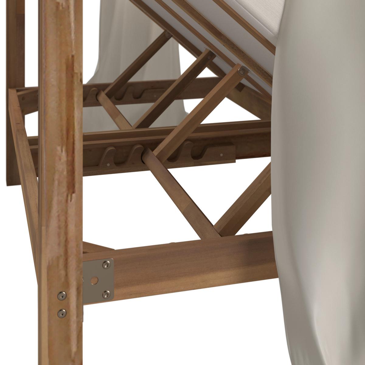 ZÁHRADNÁ POHOVKA NICOLA - krémová, Modern, drevo/textil (135,5/194,5/190cm) - Bessagi Garden