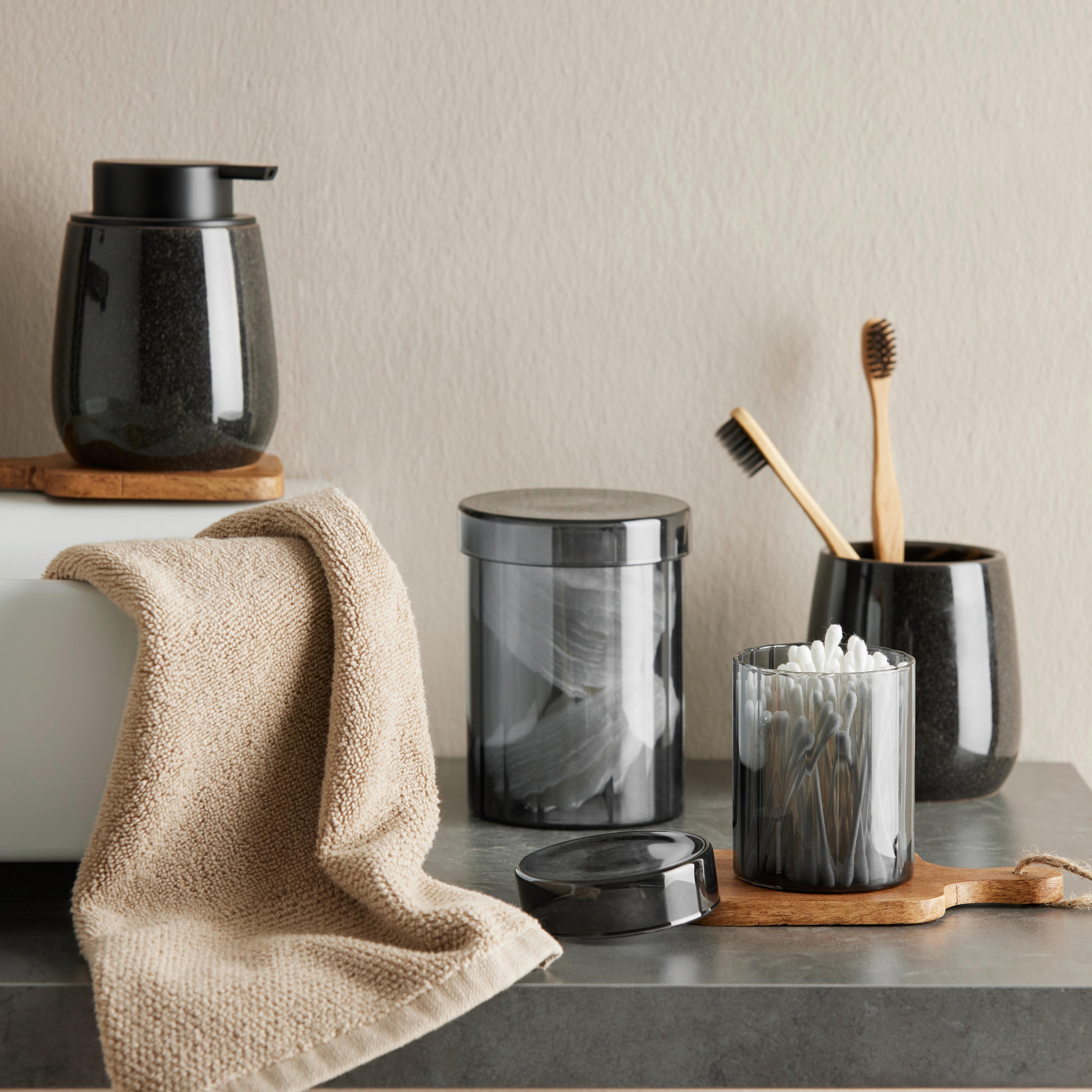 RUČNÍK Melanie, 50/100 cm,světle šedá - šedobéžová, textil (50/100cm) - Modern Living