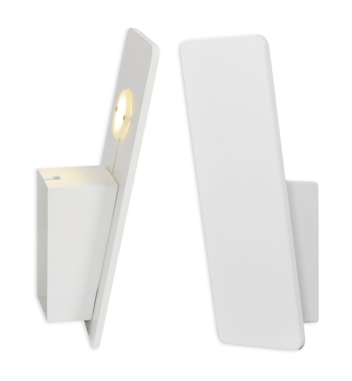 LED-Wandleuchte Stan 1-Flammig, Eckig - Weiß, Design, Metall (7,5/22cm) - Näve
