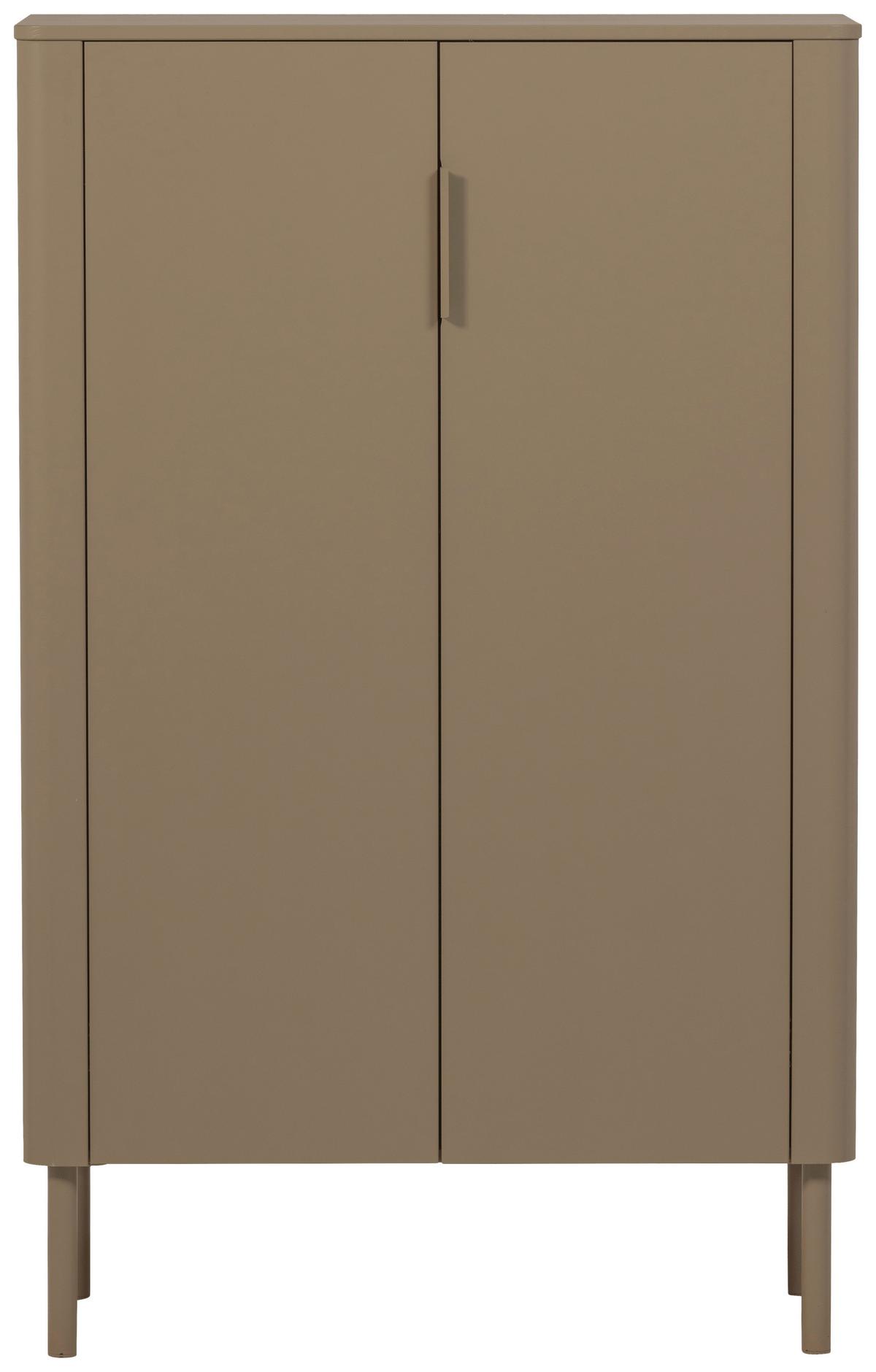 Schuhschrank Gunnar Schlammfarben B: 85 Cm - Schlammfarben/Schwarz, Design, Holz (85/135/39cm) - Livetastic