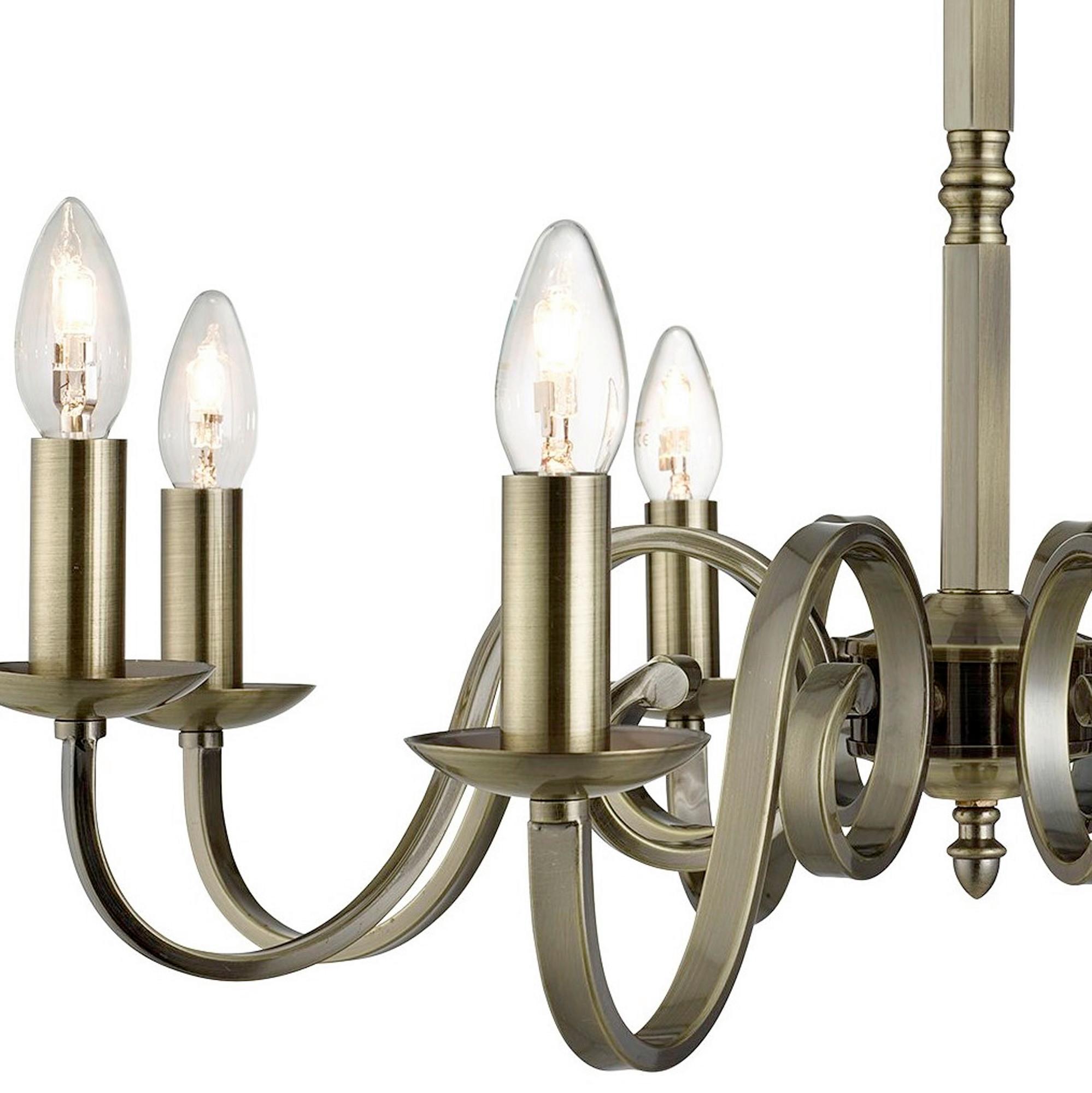 Kronleuchter 1508-8ab Richmond - Messingfarben, Design, Metall (65/94cm)