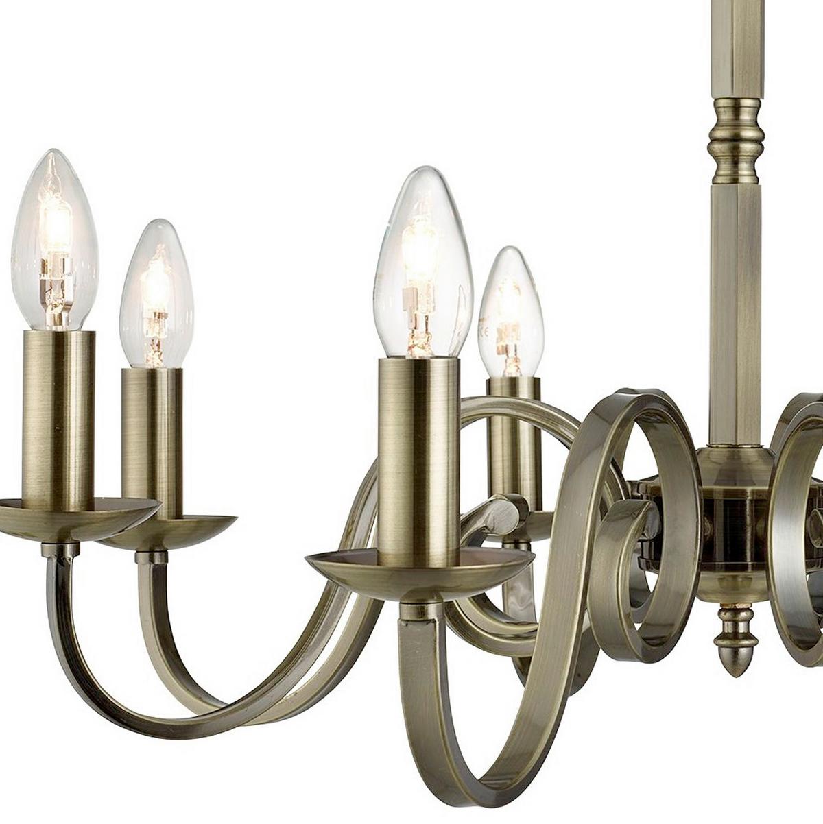 Kronleuchter 1508-8ab Richmond - Messingfarben, Design, Metall (65/94cm)