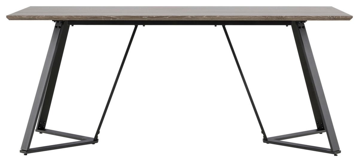 Esstisch Marina - Schwarz/Grau, Design, Holzwerkstoff/Metall (180/90/75cm) - Livetastic