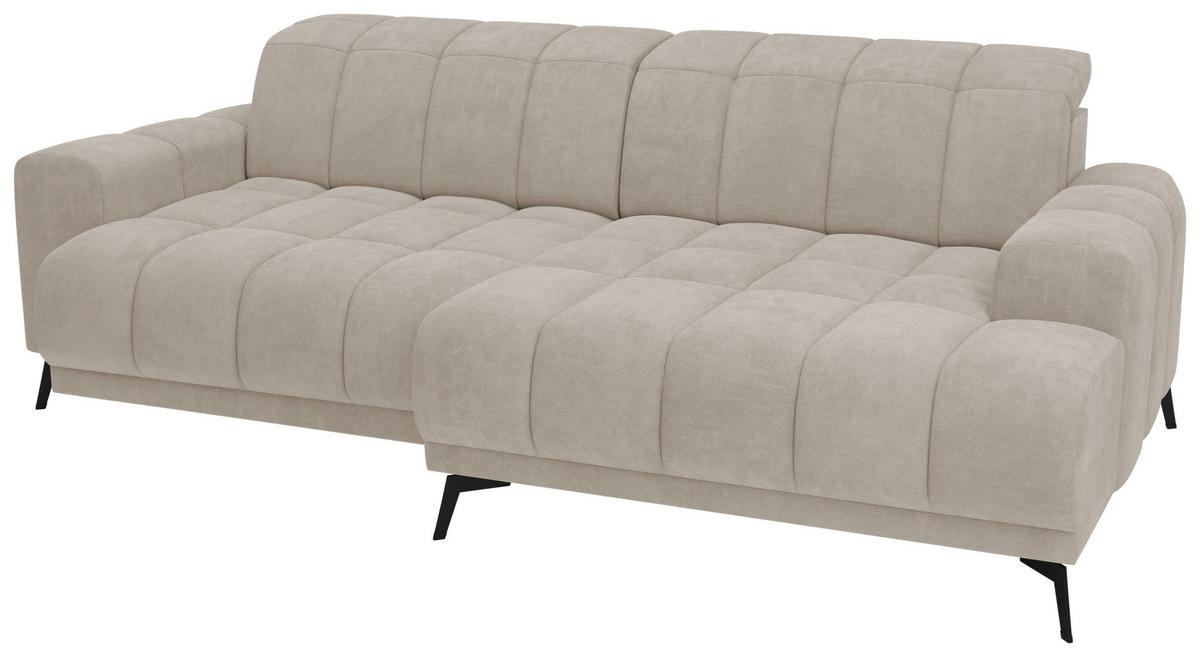 Rohová sedačka LAYA, pravá, hnědá tkanina MEMPHIS - hnědá, Moderní, textil (250/155cm) - Premium Living