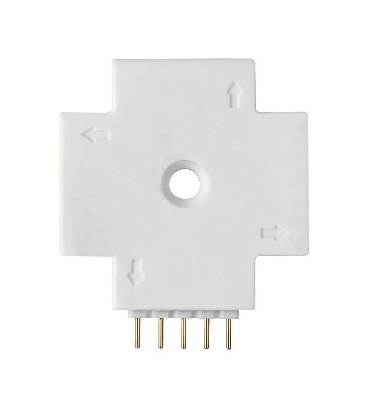 Led-streifen Connerctor 4-Fach Verbindung Weiß - Weiß, Basics, Kunststoff (3,2/0,6cm) - Paulmann