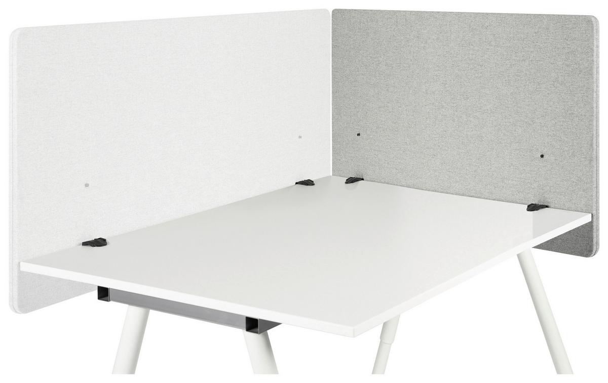 Trennwand Flexmiut D Side - Hellgrau, Basics, Kunststoff/Textil (80/62/2cm) - MID.YOU