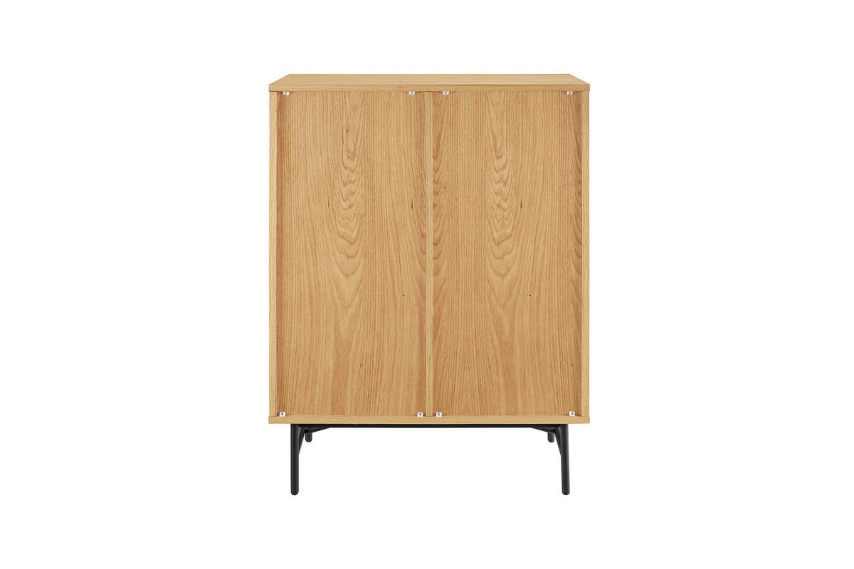 Kommode Schwarz, Eiche Dekor B: 80cm - Eichefarben/Schwarz, Design, Holz/Holzwerkstoff (80/110/40cm) - Livetastic