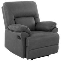 Relaxačné kreslo CLARA, sivá, s relaxačnou funkciou - čierna/sivá, Konventionell, kov/textil (89/99.5/94cm) - Livetastic