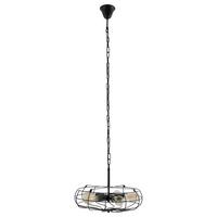 Hängeleuchte Alex H: 150 cm 5-Flammig, Eisen/Schwarz - Schwarz, Trend, Metall (47,5/14,5cm) - Näve