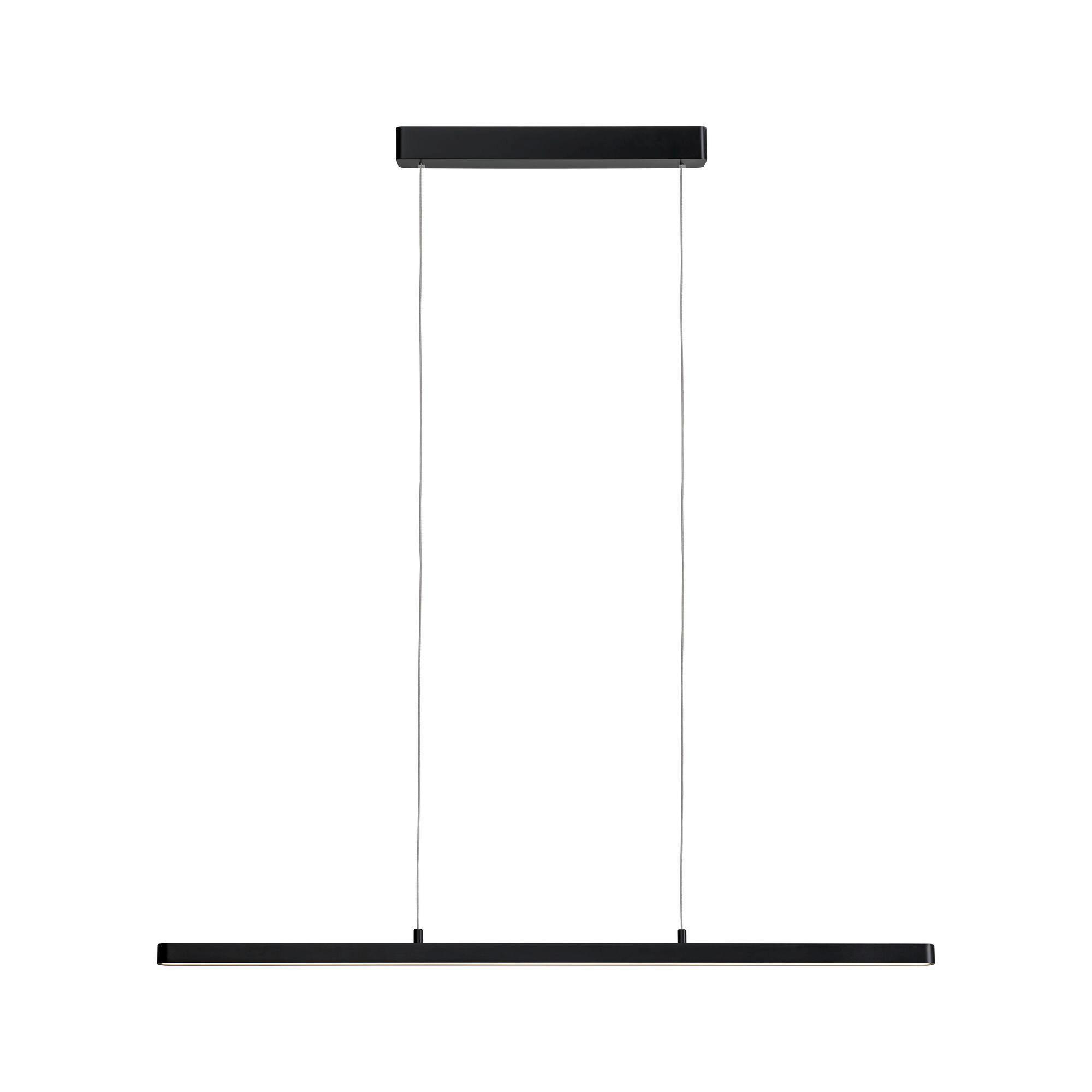 LED-Hängeleuchte Lento H: 150 cm höhenverstellbar - Schwarz, Design, Kunststoff/Metall (100/150cm) - Paulmann
