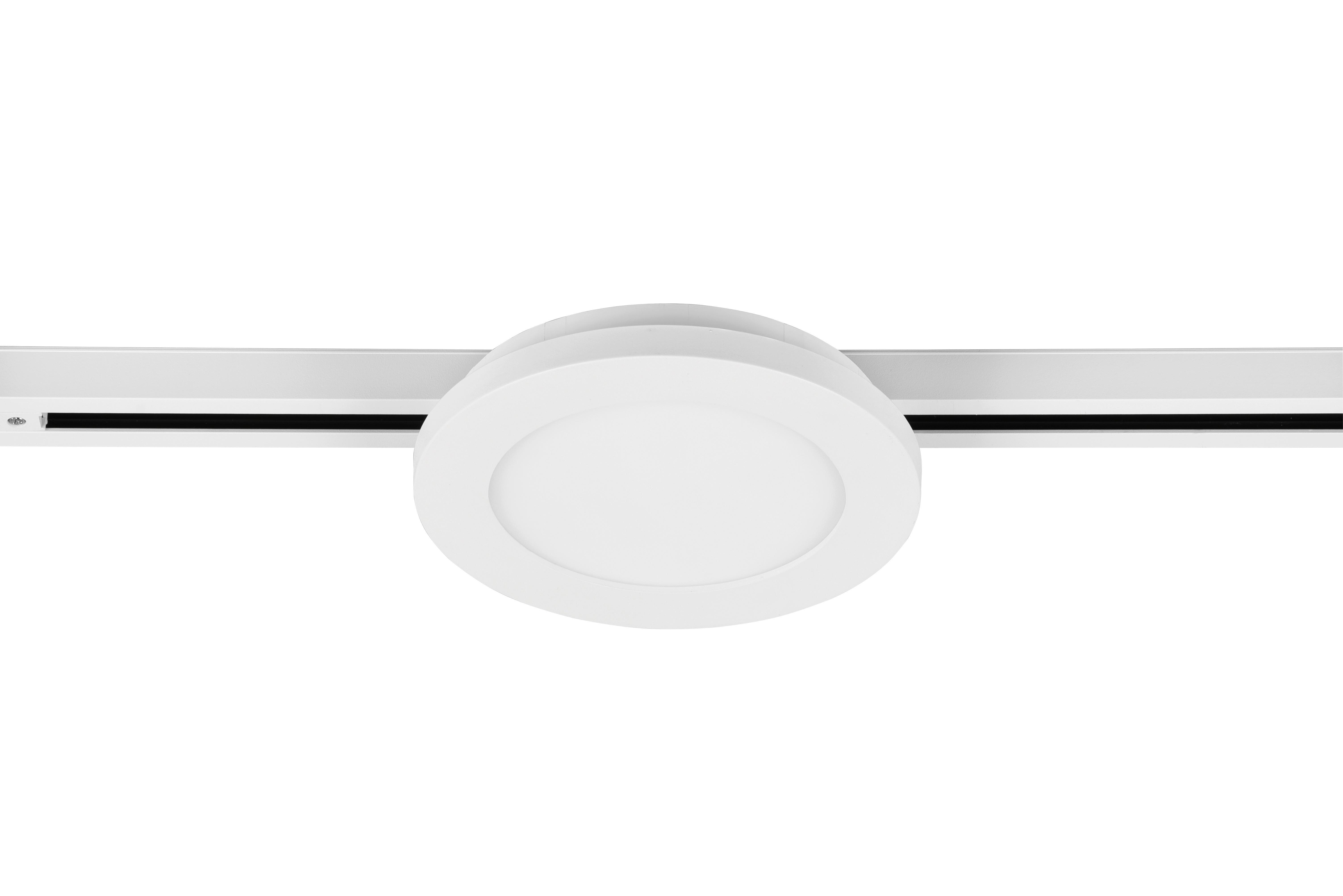 Deckenleuchte Duoline Camillus Ø 17 cm, für Schienensystem - Weiß, Basics, Kunststoff (17,0/2,9cm) - Trio Leuchten