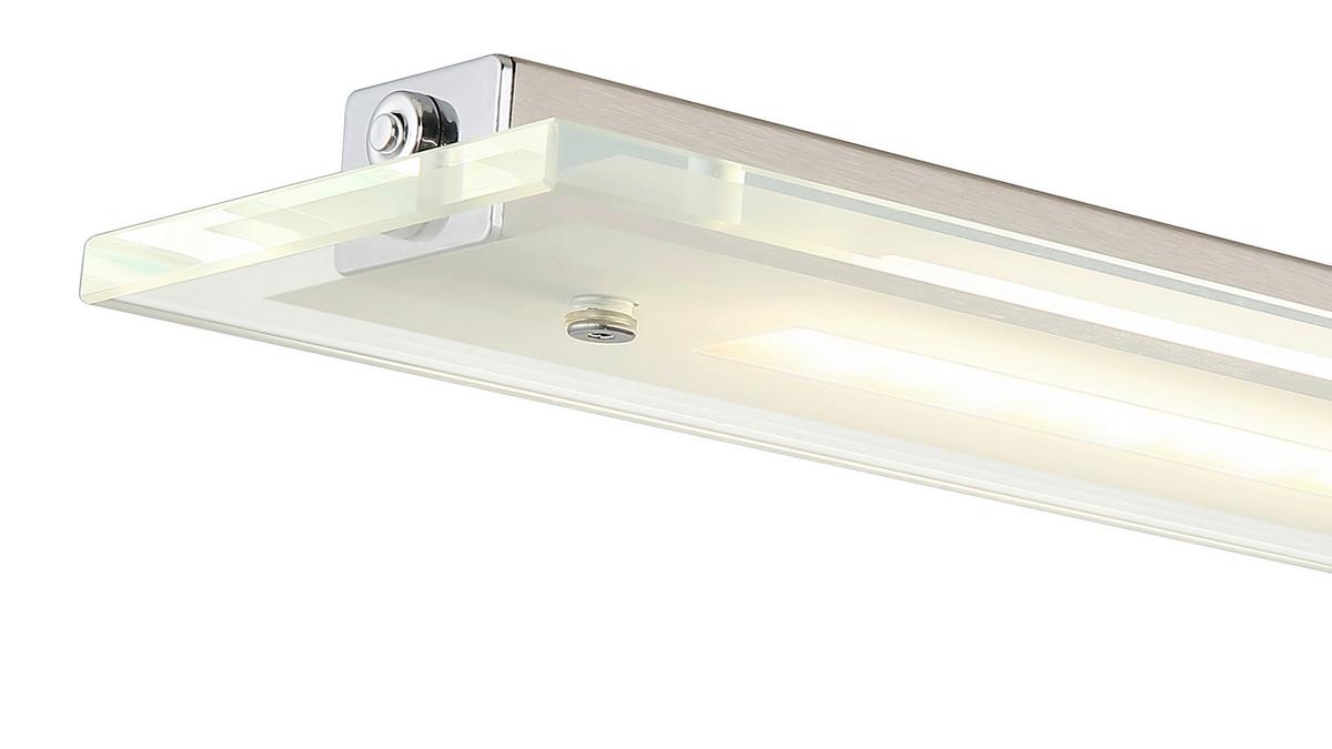 LED-HÄNGELEUCHTE Memory-Funktion - Klar/Nickelfarben, Design, Glas/Metall (64/9/150cm) - Globo