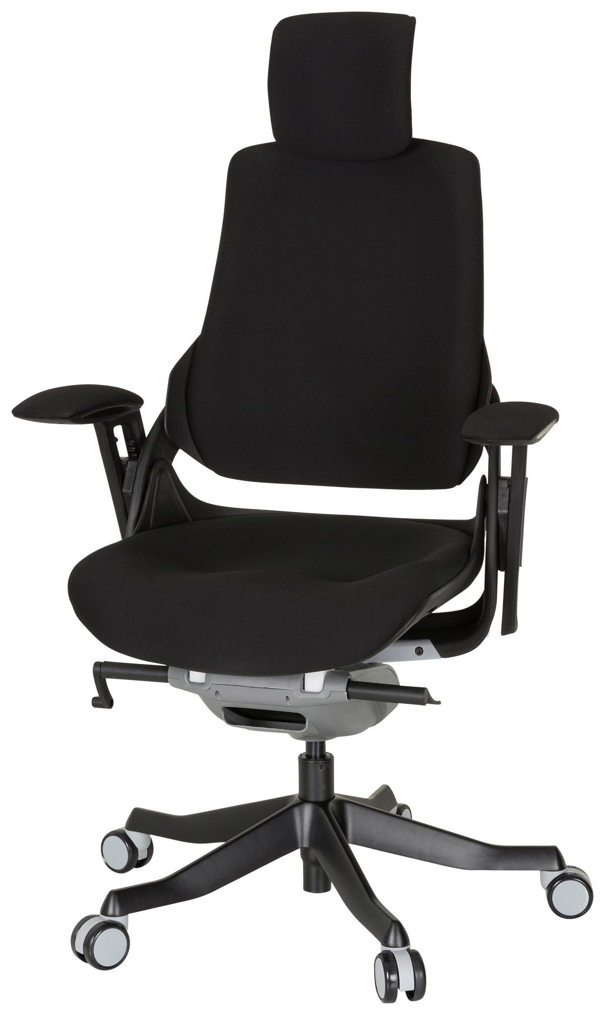 Drehstuhl Spektre Black Schwarz - Schwarz, MODERN, Kunststoff/Textil (67/116/54cm) - MID.YOU
