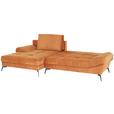 Ecksofa Mia - Gelb/Goldfarben, MODERN, Holz/Holzwerkstoff (187/301cm) - Luca Bessoni