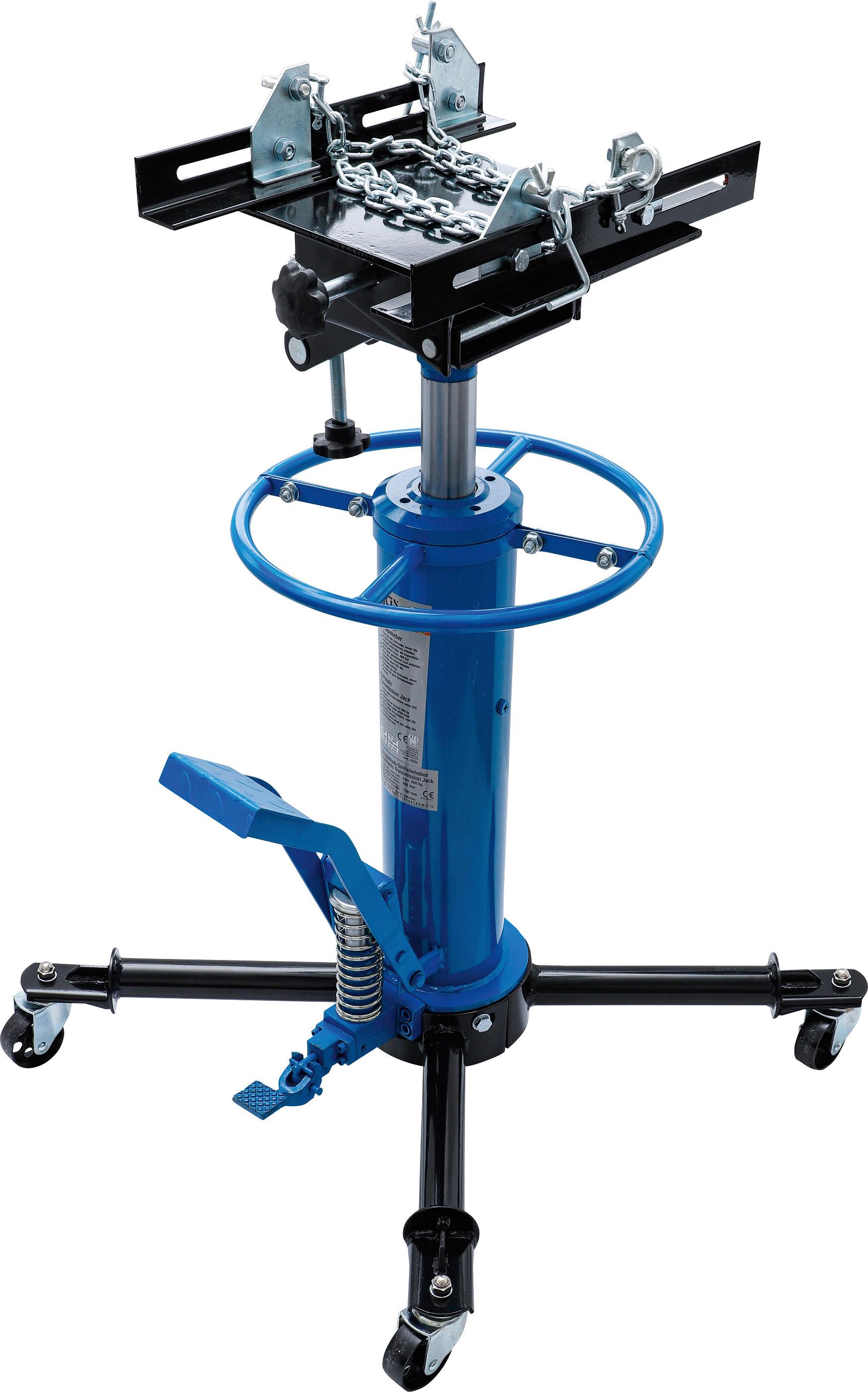 Schwerlast-Getriebeheber Doppelhub - Blau/Schwarz, Basics (56/37/89cm)