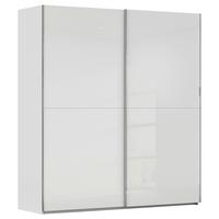 Šatní skříň FIFTY - bílá/barvy chromu, Konvenční, kov/kompozitní dřevo (201/223/66cm)