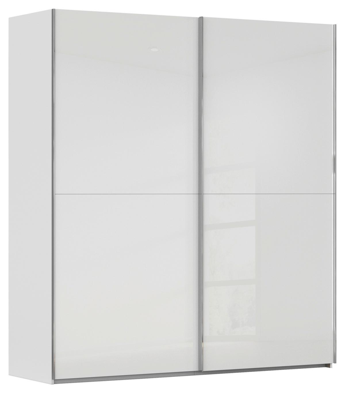 Šatní skříň FIFTY - bílá/barvy chromu, Konvenční, kov/kompozitní dřevo (201/223/66cm)