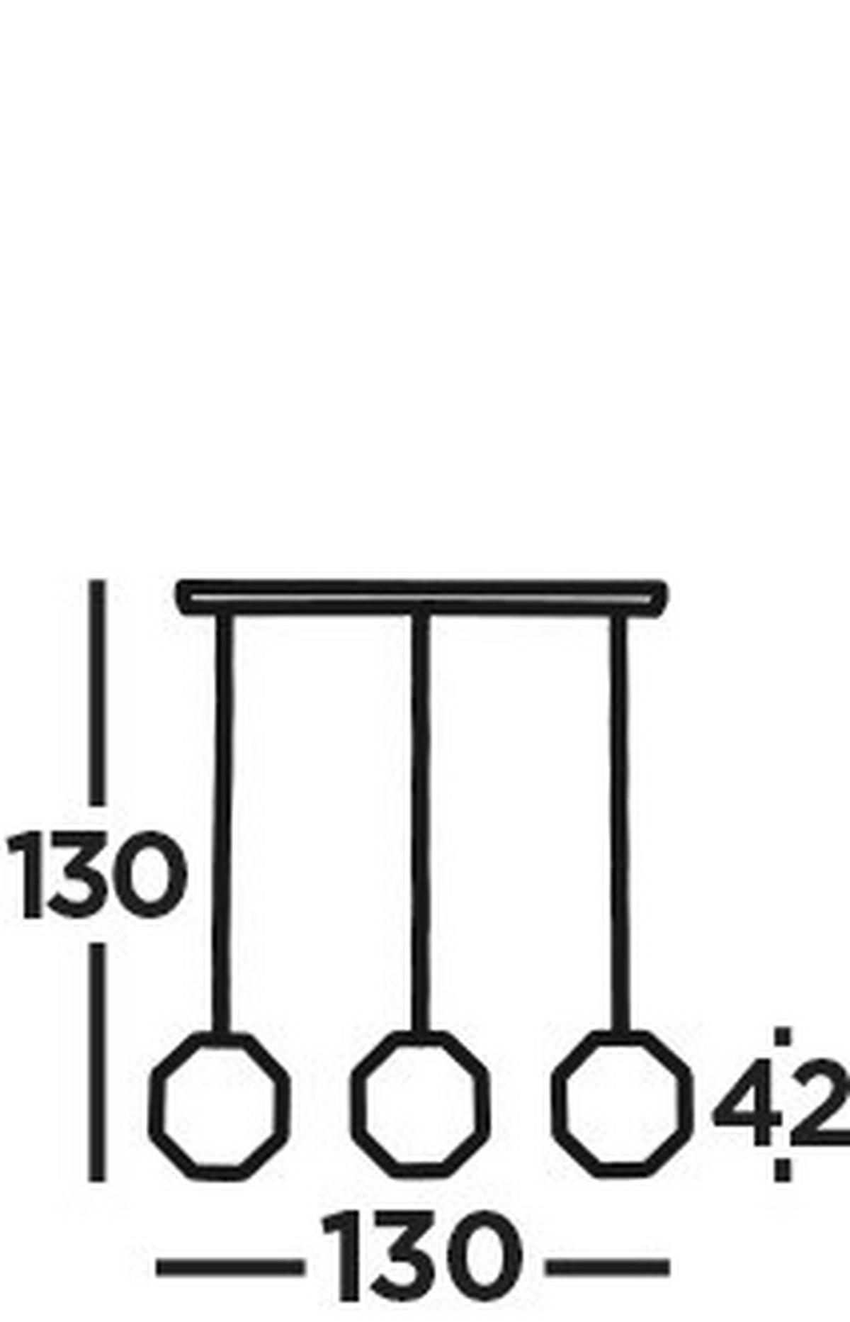 Hängeleuchte Wicker H: 130 cm, 3-Flammig, höhenverstellbar - Schwarz, Design, Textil/Metall (130/130/30cm)