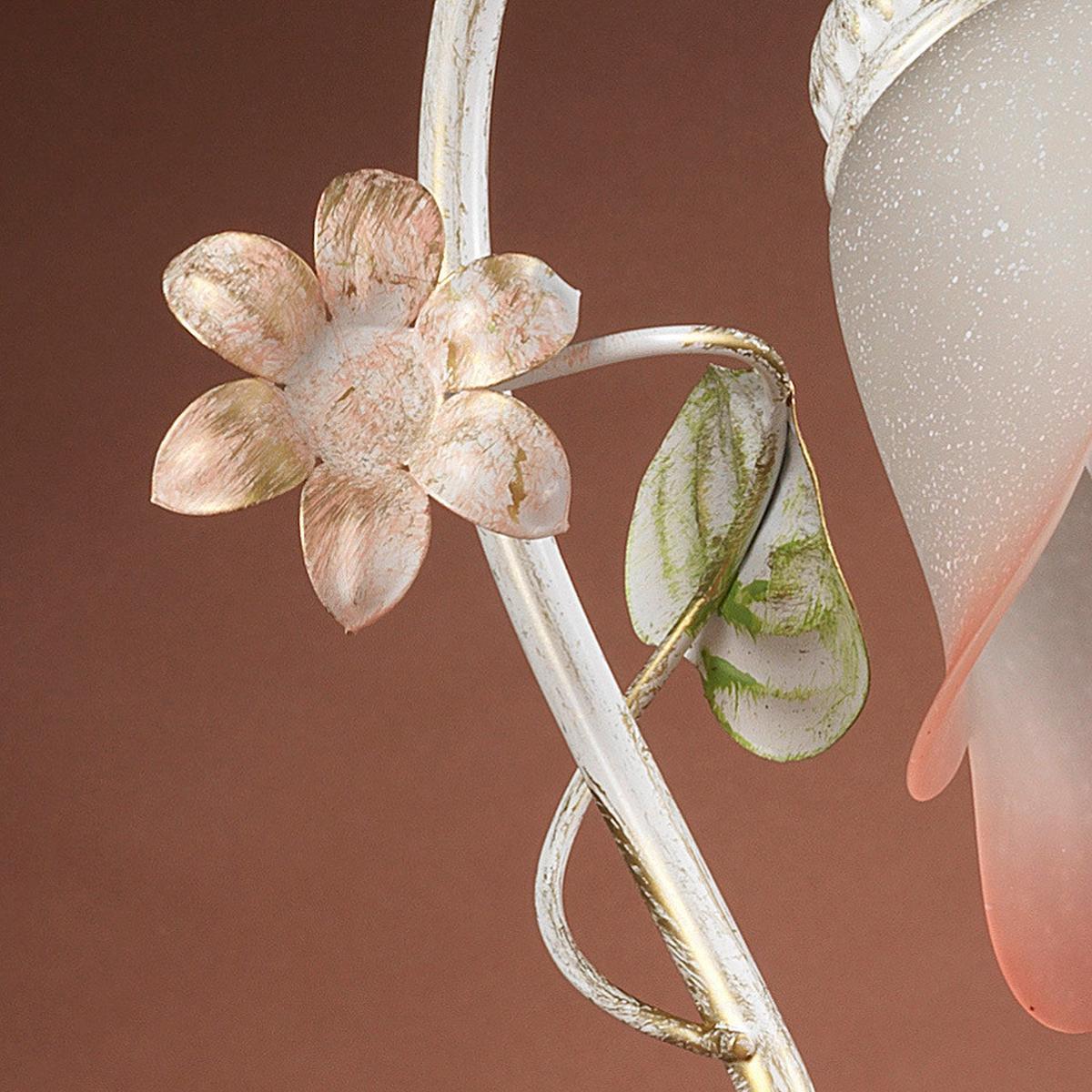 Tischlampe 4217/L Weiß 4217/L - Weiß, Natur, Glas/Metall (23/15/31cm)