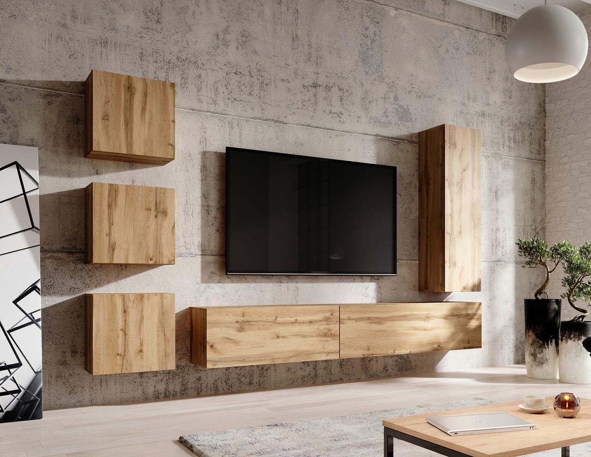 Lowboard Tv Stand Vivien 01 - Eiche Wotan, Design, Holzwerkstoff (100/40/38cm) - Livetastic