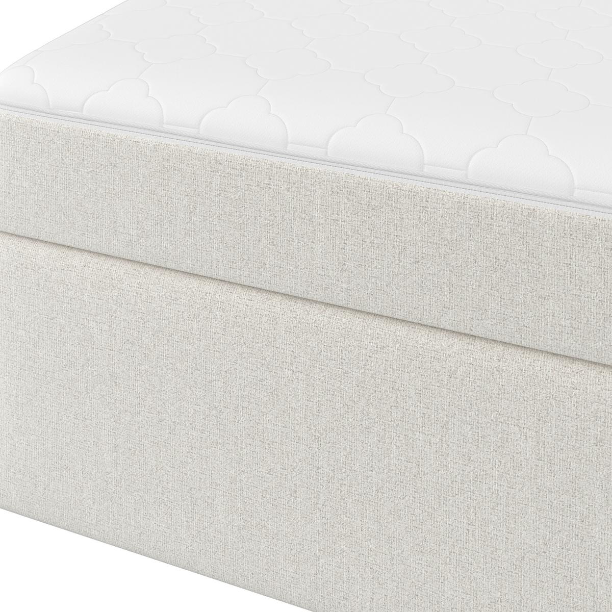 Boxspringová posteľ MARCO 140x200, béžová - čierna/krémová, Modern, drevo/textil (140/200cm) - Bessagi Home