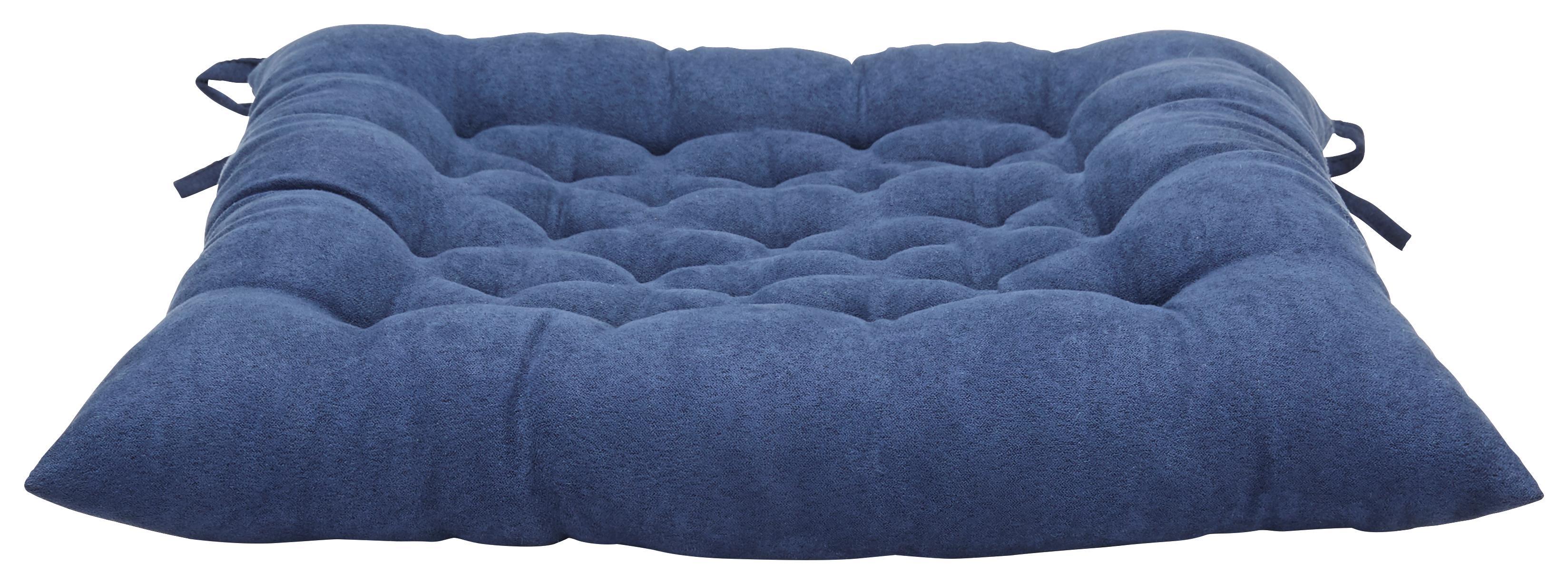 Sitzkissen Agatha - Blau, MODERN, Textil - Ombra