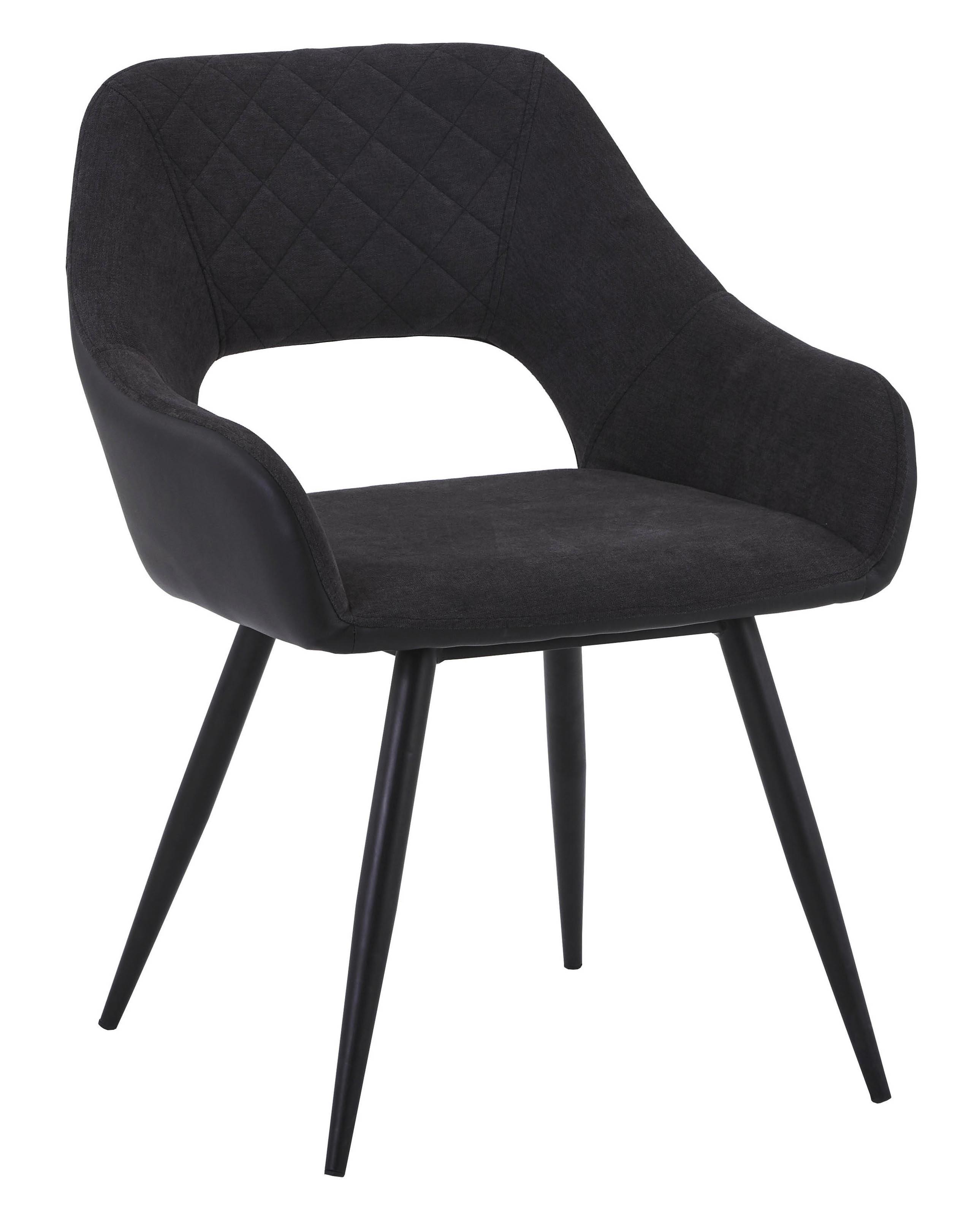 Stuhl Porto B: 59 cm Anthrazit-schw. - Anthrazit/Schwarz, MODERN, Textil/Metall (59/79/60cm) - Luca Bessoni