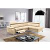 Ecksofa Lince Beige S: 257x197 Cm - Chromfarben/Beige, Design, Leder/Textil (257/197cm) - Livetastic