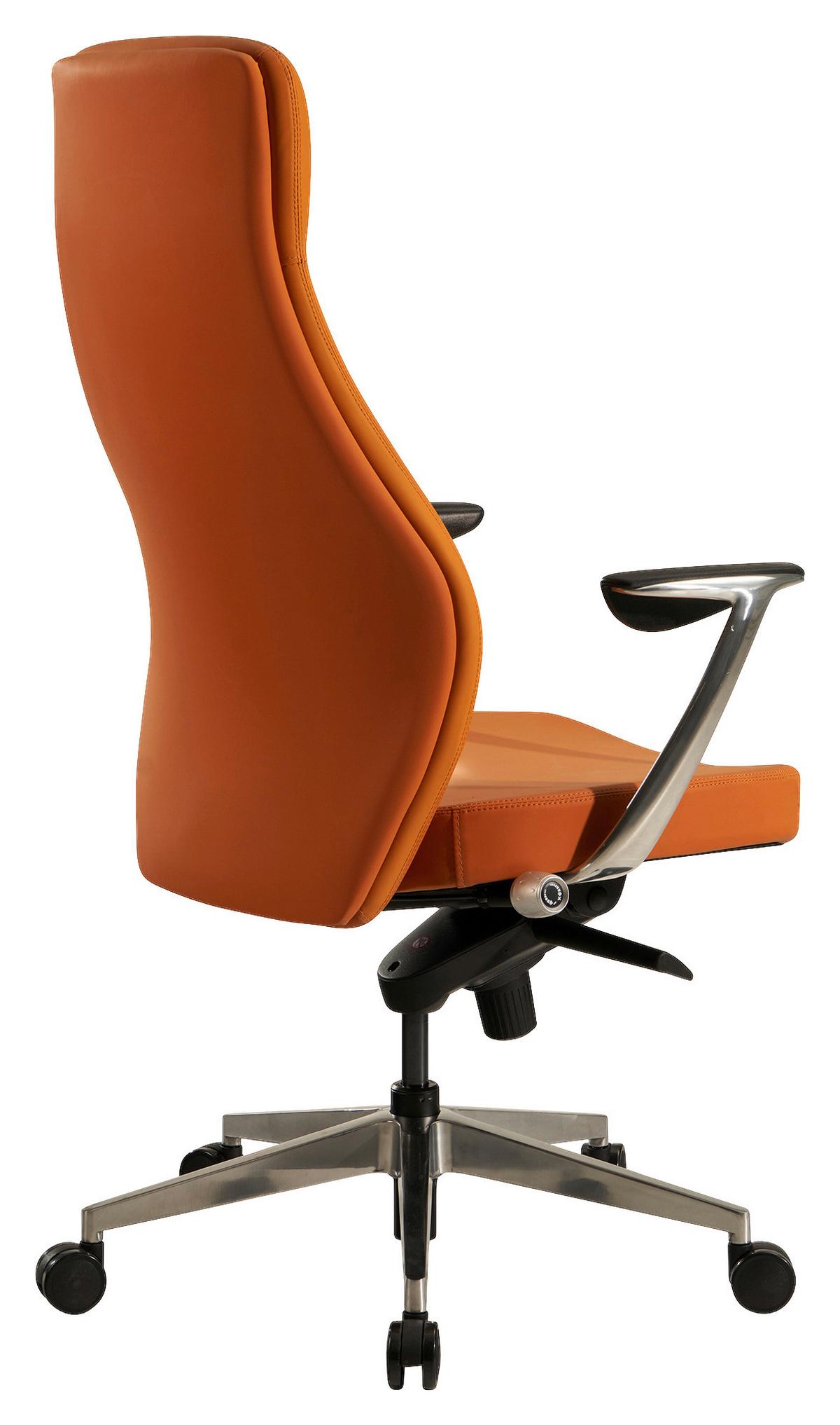 Chefsessel Braun B: 74 Cm - Silberfarben/Braun, Design, Kunststoff/Textil (74/125/74cm) - MID.YOU