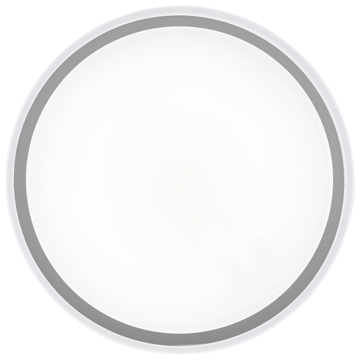 LED-Deckenleuchte Charlyn - Chromfarben/Weiß, Basics, Kunststoff/Metall (38/6cm) - Luca Bessoni