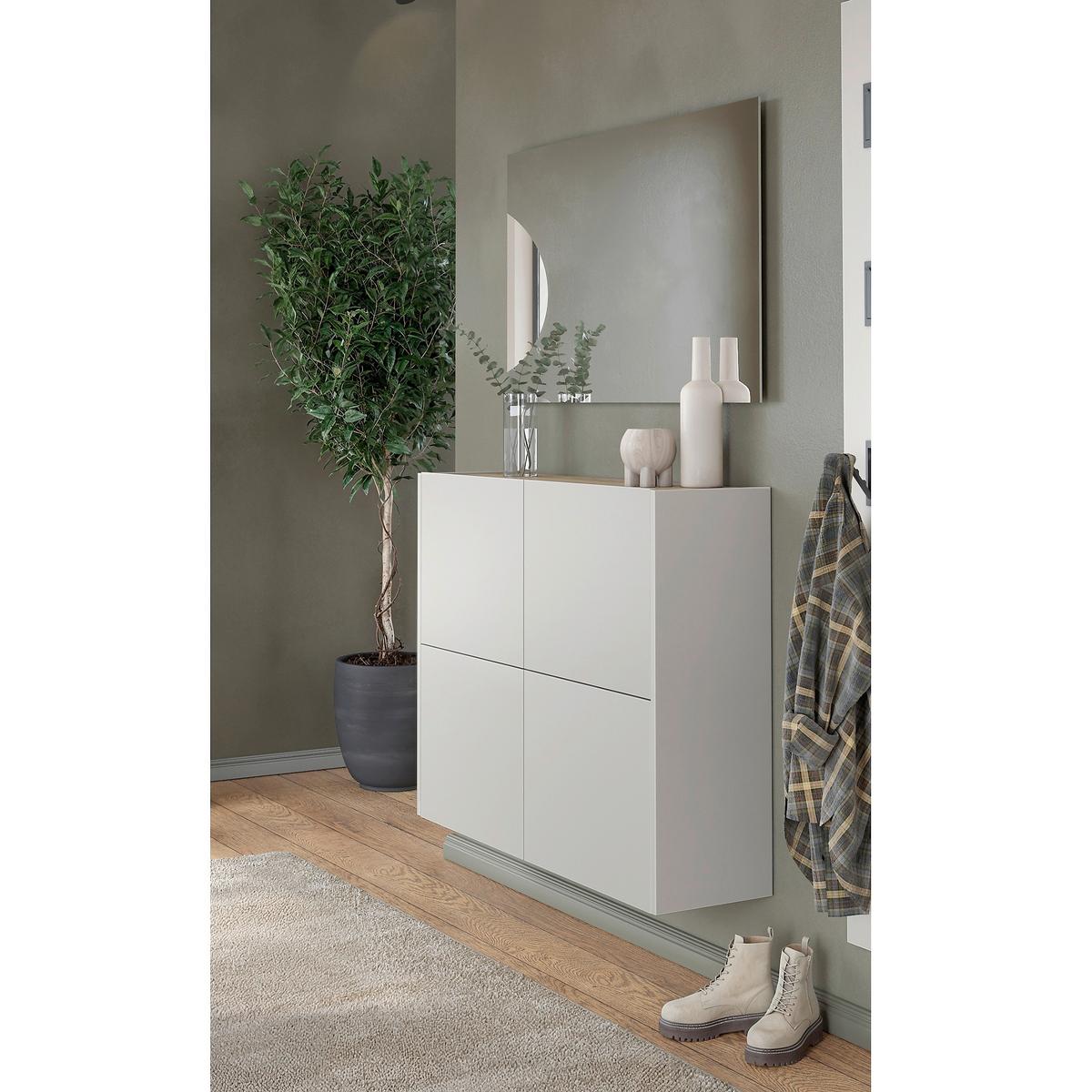 Garderobe Gw-Binetto Eichefarben/Beige B: 97 cm - Eichefarben/Beige, Design, Holzwerkstoff (97/200/27cm) - Livetastic