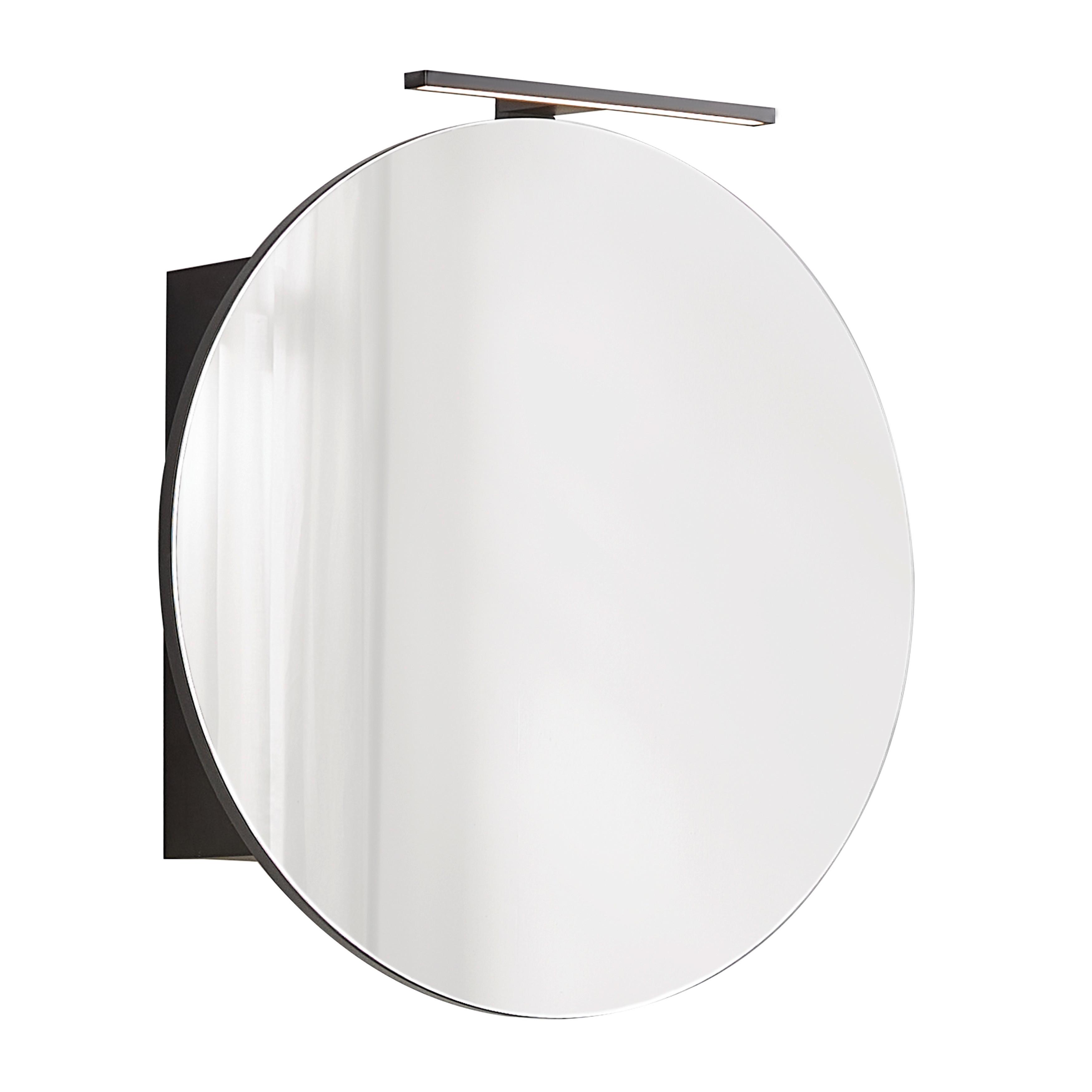 Zrkadlo VENEZIA - čierna, Lifestyle, kompozitné drevo/sklo (65/65/25cm) - Mömax