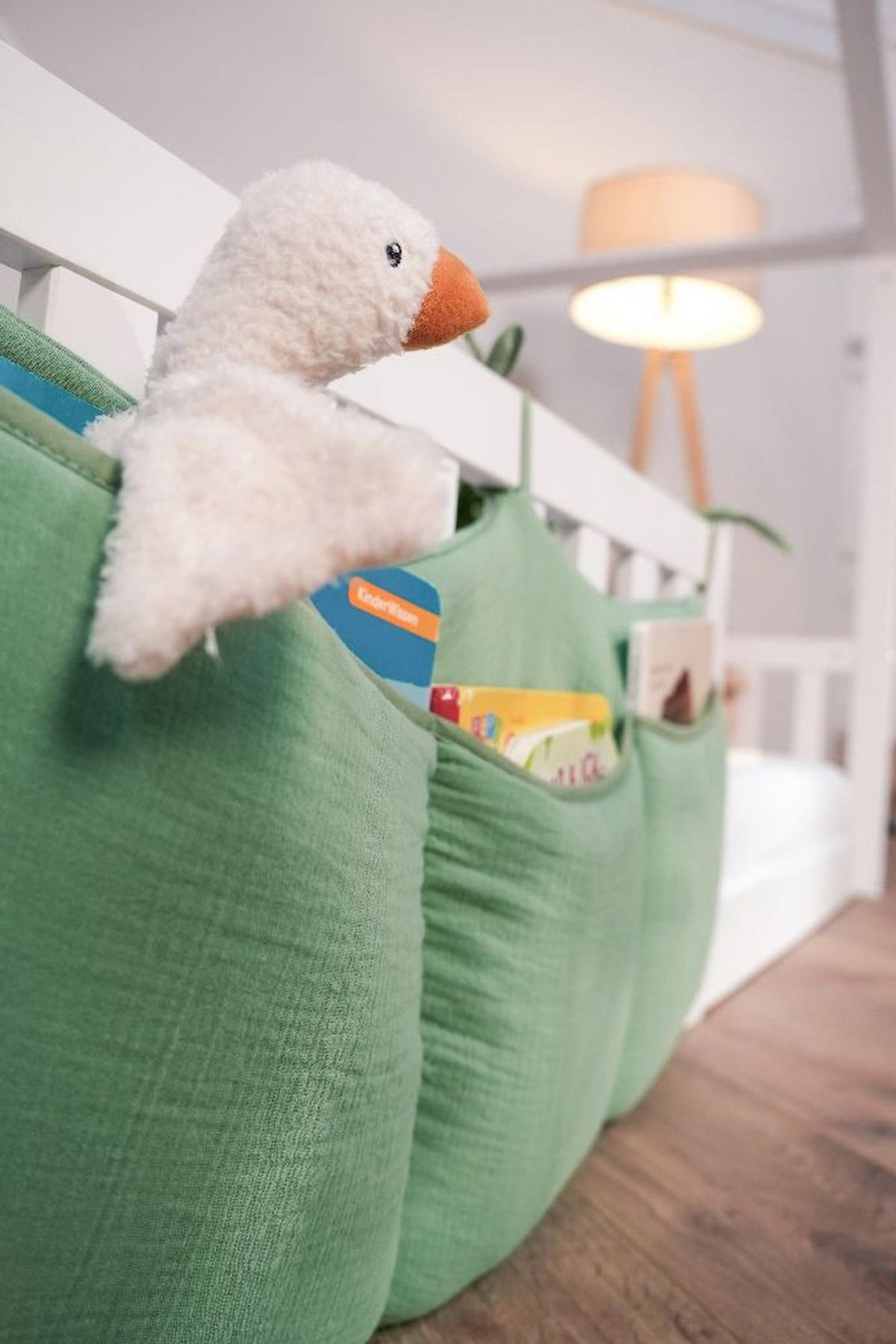 Stauraumnetz Salbeigrün, B/l: 30x20cm - Salbeigrün, Basics, Textil (40/80cm) - tiSsi