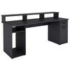 Schreibtisch mit Stauraum B180 H77 cm Fantastic, Anthrazit - Anthrazit, MODERN, Holzwerkstoff (180/65/93cm) - MID.YOU