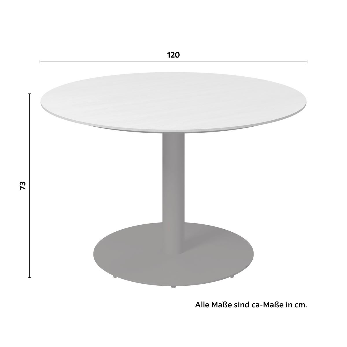 ZAHRADNÍ STŮL LILLY - přírodní barvy/antracitová, Basics, kov/kámen (120/120/73cm)