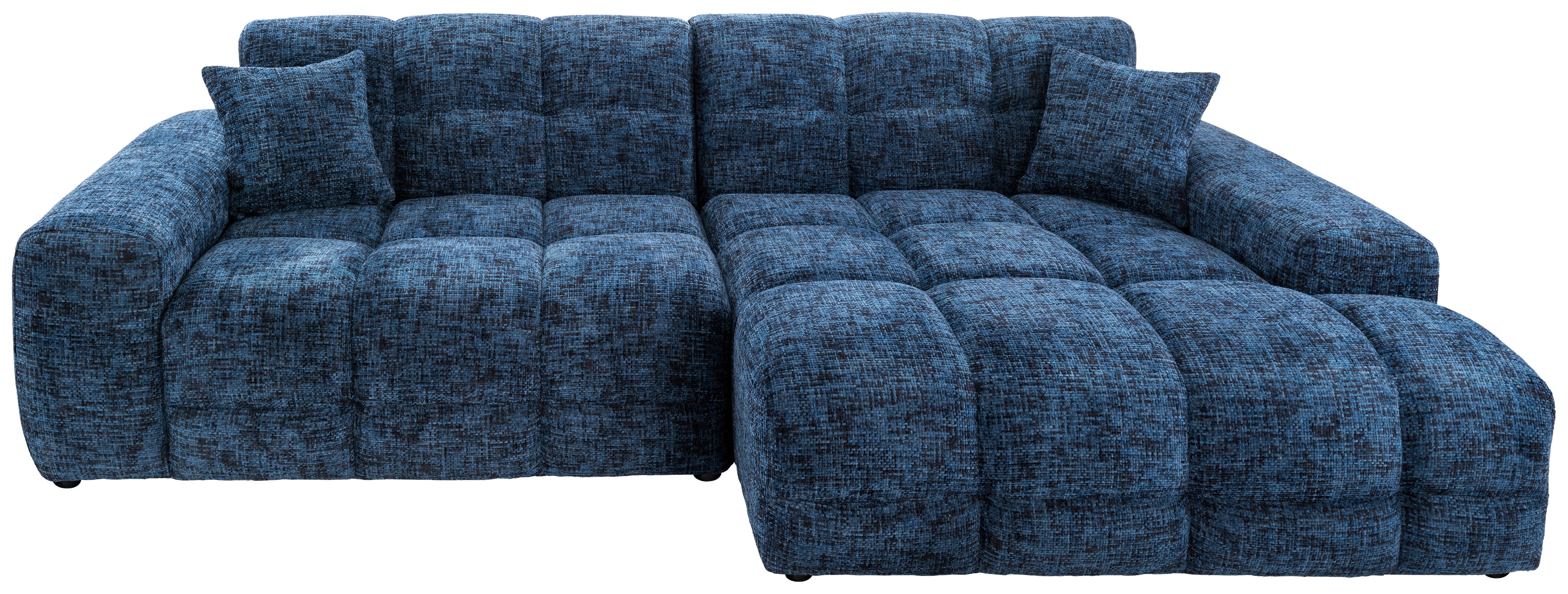 Ecksofa Bosco, Blau S: 301x152 cm - Blau/Schwarz, MODERN, Textil (301/152cm) - Livetastic