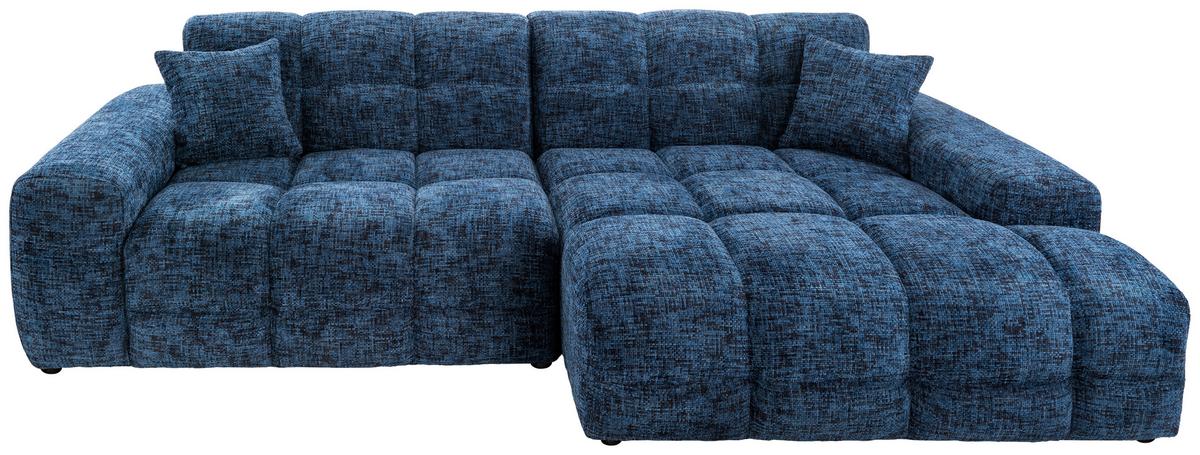 Ecksofa Bosco, Blau S: 301x152 cm - Blau/Schwarz, MODERN, Textil (301/152cm) - Livetastic