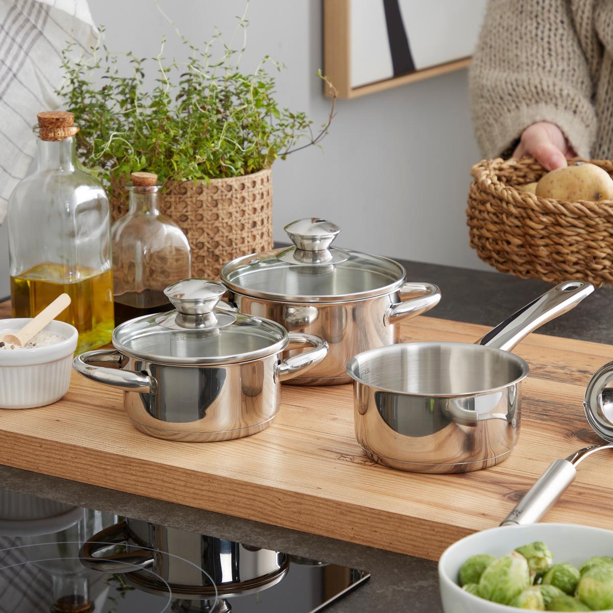 Nyeles Lábas Alfred - nemesacélszínű, Konventionell, fém (12/6cm) - James Wood