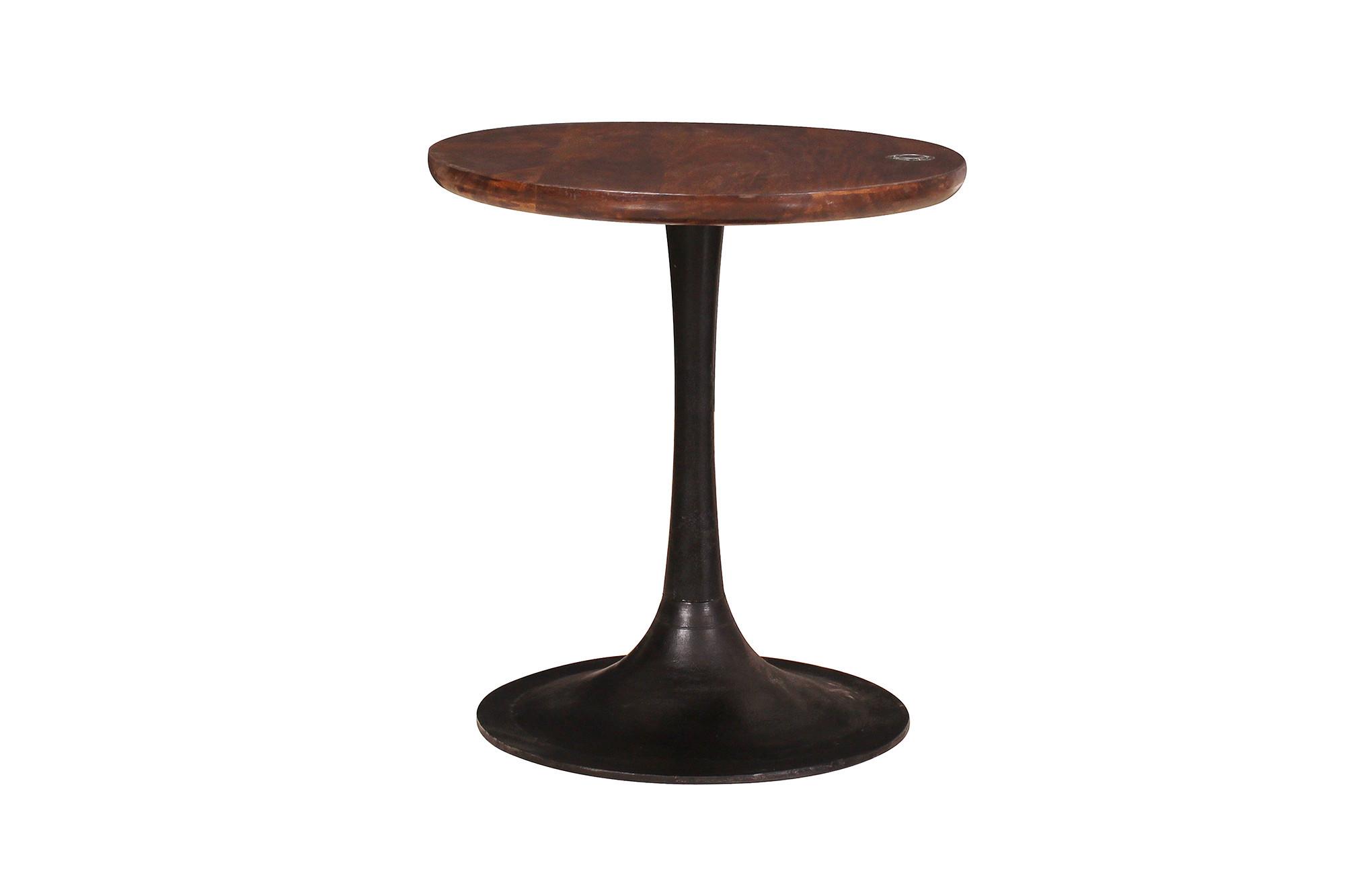 BEISTELLTISCH Mangoholz B: 40 - Schwarz/Braun, Design, Holz/Metall (40/40/42cm) - MID.YOU