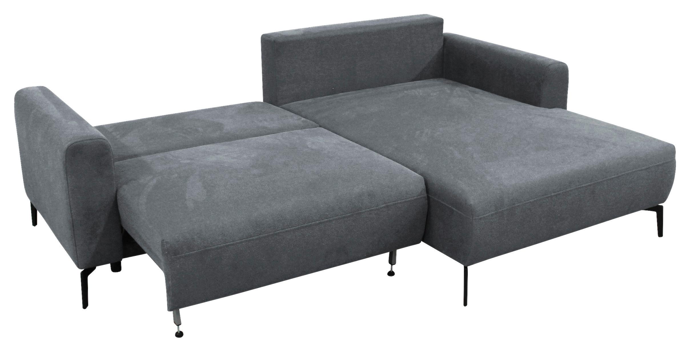Ecksofa Prince Hellblau S: 240x163 cm - Schwarz/Hellblau, Design, Textil (240/163cm) - MID.YOU