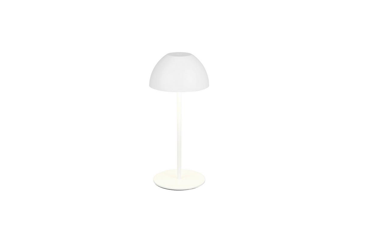 Akku-Tischleuchte Ortiz Weiß D: 9 cm - Weiß, Trend, Kunststoff (9/20cm)