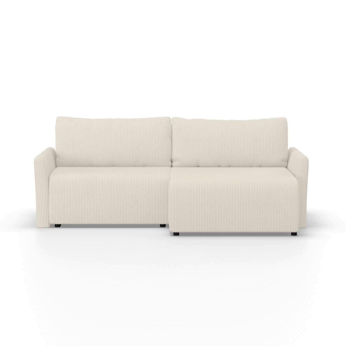 Ecksofa Mit Schlaffunktion Sonos, Beige 228x146 Cm - Ecru/Beige, MODERN, Textil (228/146cm)