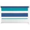 Doppelrollo Just Triple Blau, Grau, Weiß B: 80 cm - Blau/Weiß, Basics, Textil (80/210cm)