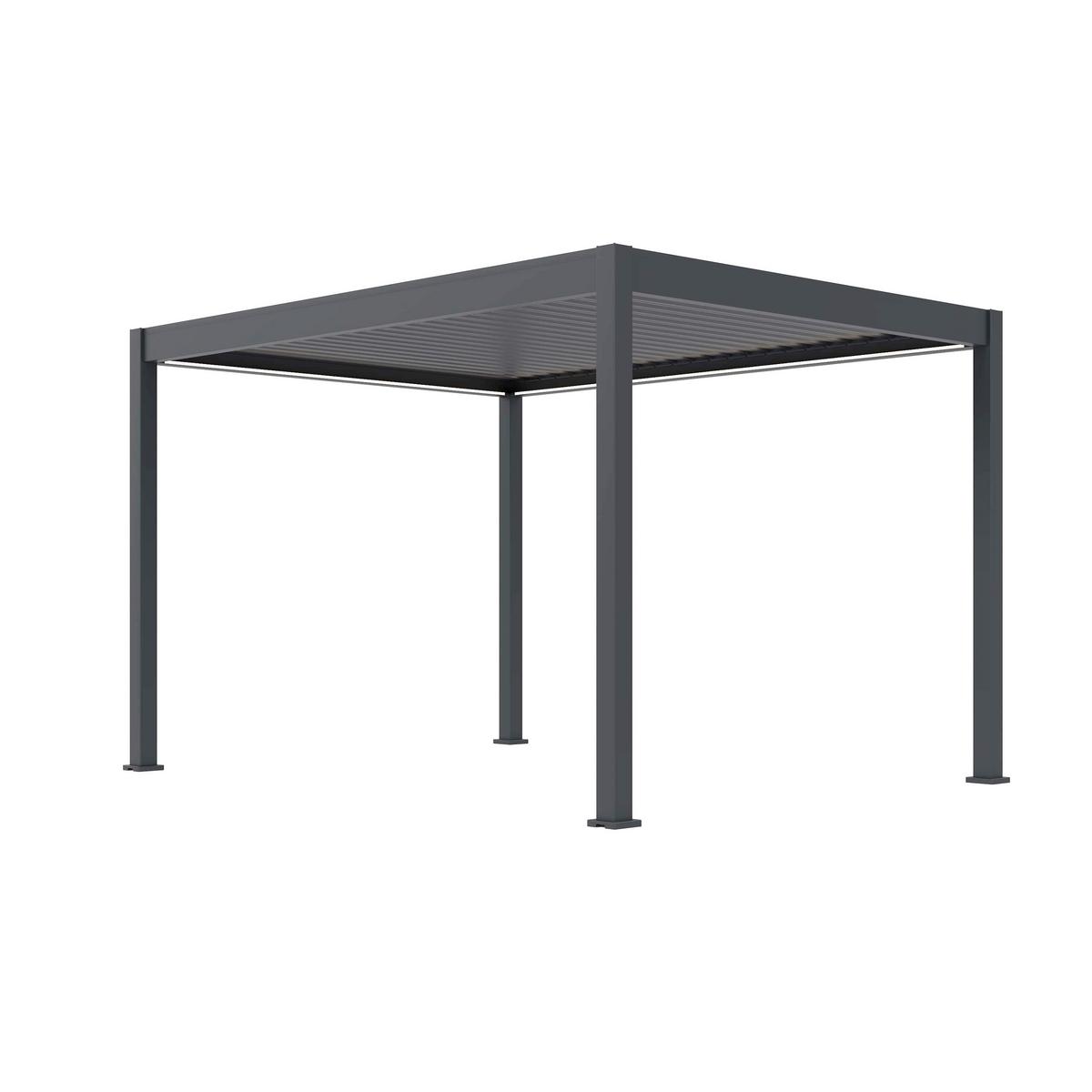 Pergola 300x400 Cm Wetterbeständig, Graphitfarben - Graphitfarben, Basics, Metall (300/400/255cm)