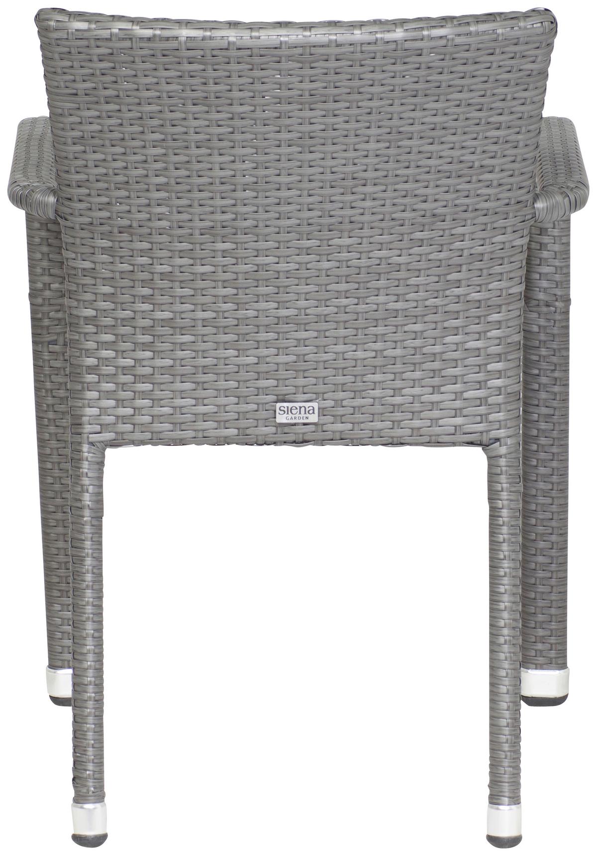 Stapelsessel 120113 - Grau, MODERN, Kunststoff/Metall (56/83/60cm) - Siena Garden