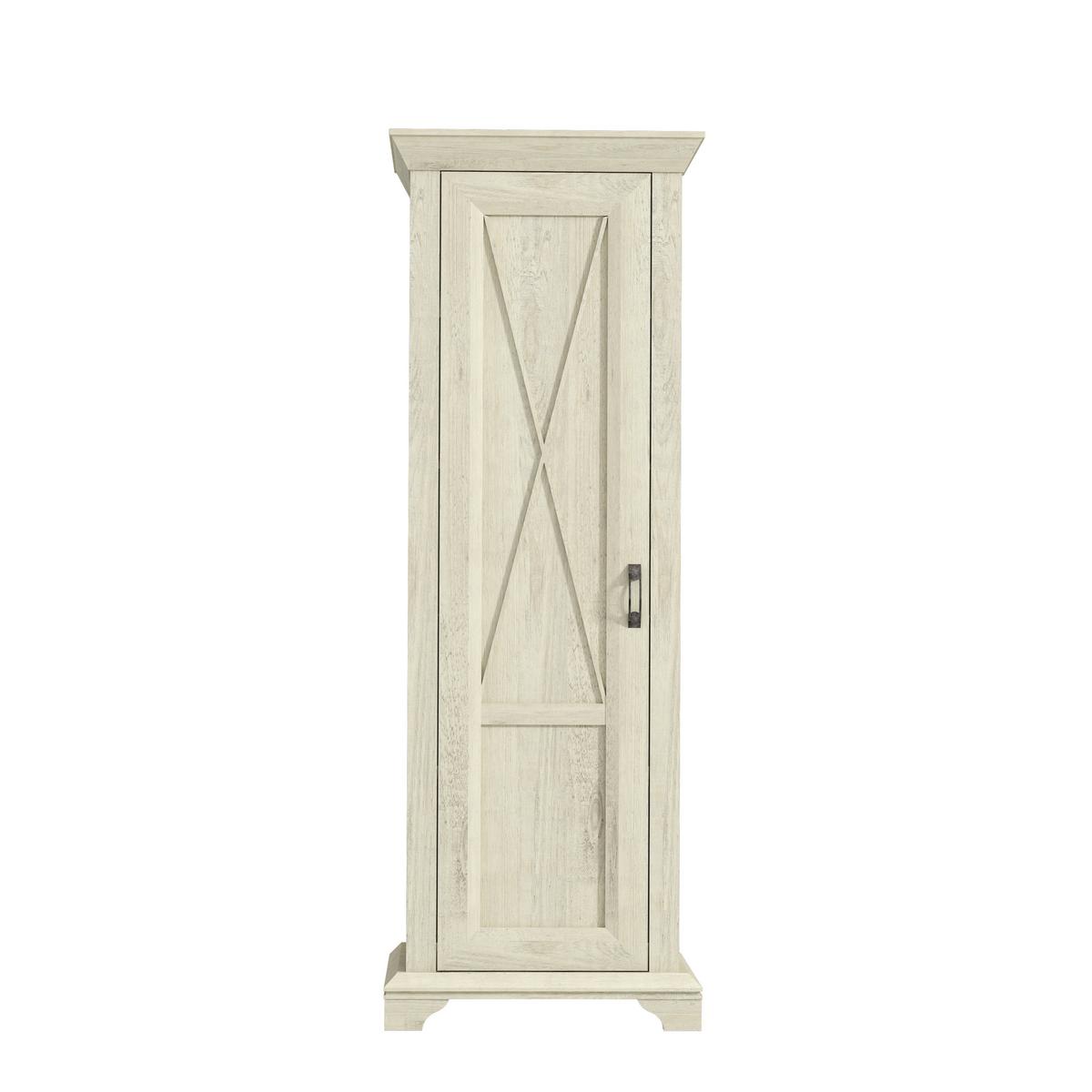 Drehtürenschrank B: 73,3 Cm Kashmir, Pinien Dekor - Weiß/Pinienfarben, Basics, Holzwerkstoff/Kunststoff (73,3/210,6/46,2cm) - Livetastic