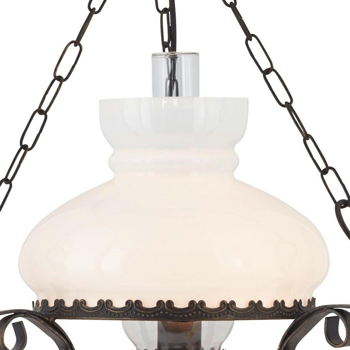 Hängeleuchte 576ru - Messingfarben, Design, Glas/Metall (45/45/55-93cm)