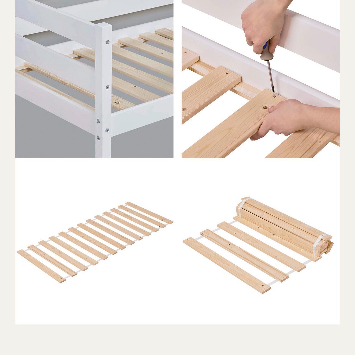 Etagenbett Eco Comfort Kiefer Natur, Lf: 90x190 Cm - Naturfarben/Kieferfarben, MODERN, Holz (90/190cm) - MID.YOU