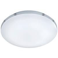 Bad-Deckenleuchte Apart Ip44 Weiß/Chromfarben Ø 35 cm - Chromfarben/Weiß, Design, Kunststoff/Metall (35,0/9,5cm) - Trio Leuchten