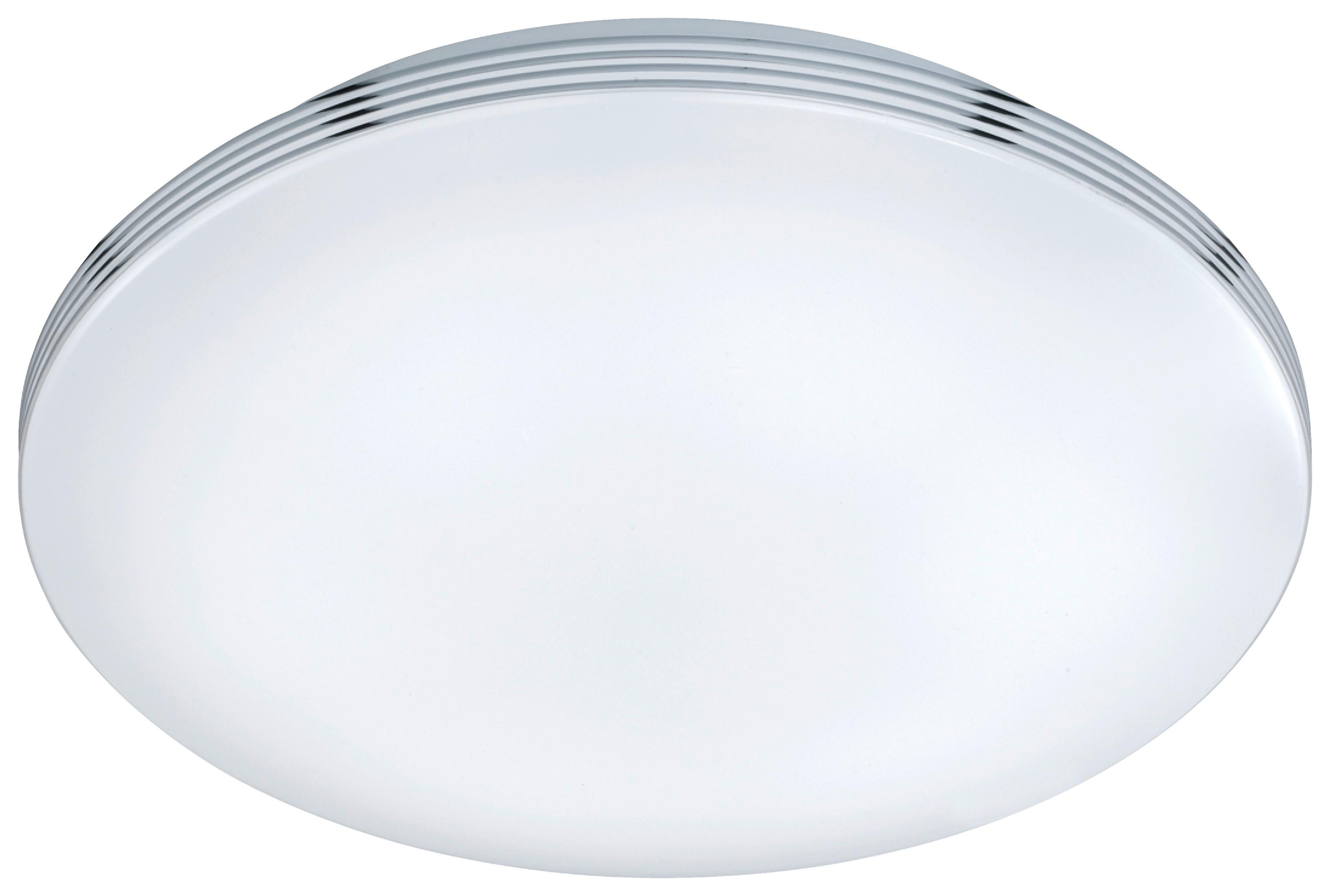 Bad-deckenleuchte Apart Ip44 Weiß/chromfarben Ø 35 Cm